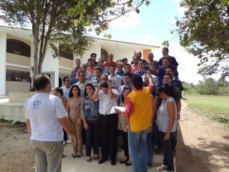 Preparando para a foto oficial da turma