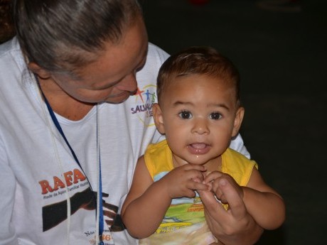 Bebê que foi paparicado por muita gente durante o evento.
