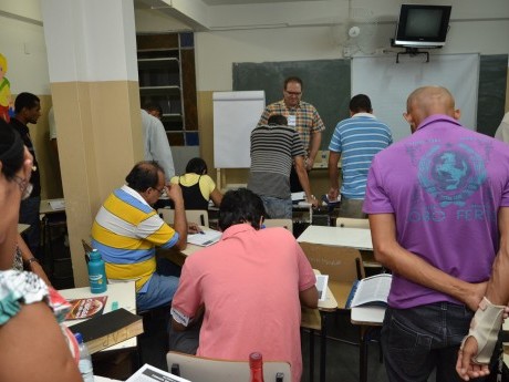Inar Brandão em mais uma aula.