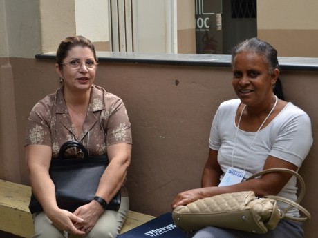 Nossa docente Maria Anice e uma das participantes.