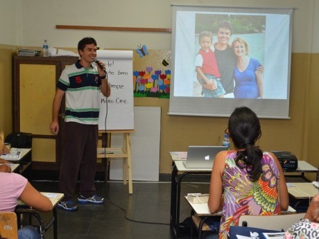 Marco Cruz em mais uma aula
