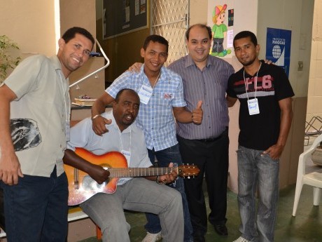 A alegria do pessoal no final do curso, domingo de manhã.