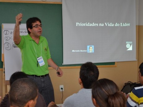 Marcelo Santos (Campinas, 2006) em sua aula de Prioridades na Vida