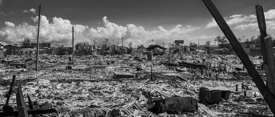 Local do incêndio no bairro Perpétuo Socorro. 500 casa foram destruídas.