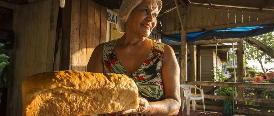 Pão caseiro preparado para o café da manhã.