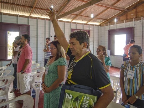 Os participantes, felizes, intercedem pelas aulas