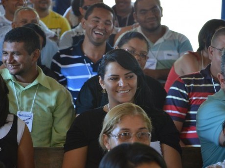 A turma está feliz