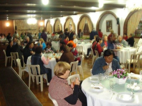 O gostoso encontro no refeitório