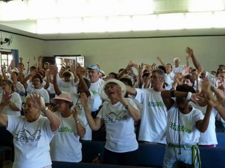 Reunião com o grupo da Terceira Idade de Atibaia, SP
