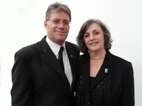 Samuel e Eliane Gadin na noite de graduação