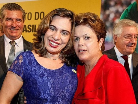 Emmanuelle e presidente Dilma Rousseff neste ano